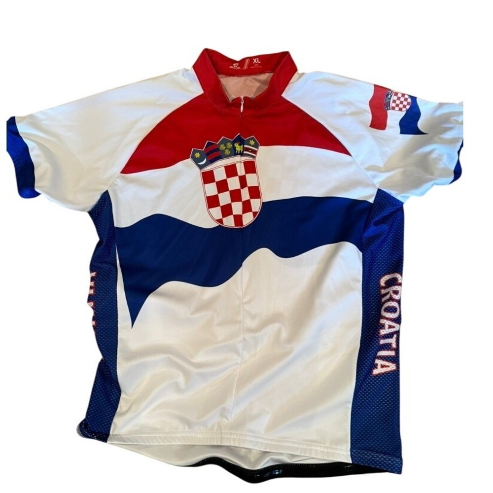 Croatia Cycling Jersey XL Mens Scudo Full Zip Bike Shirt Red White Blue